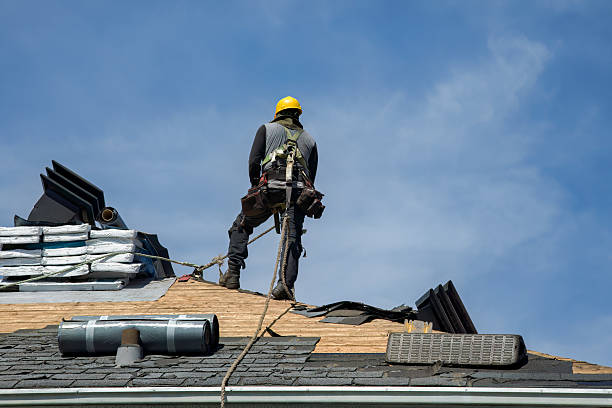 Professional Gutter Installation technician working in East Glastonbury, CT